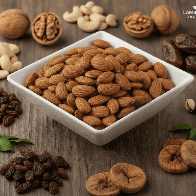 California Almonds Dried Lambodara Organics